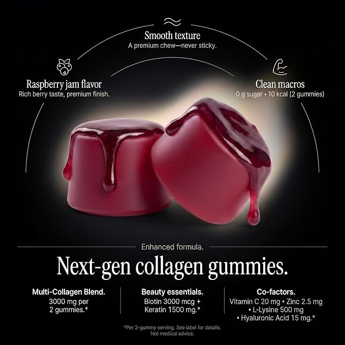 Collagen Gummies Raspberry Flavored