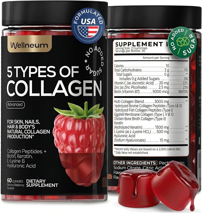 Collagen Gummies Raspberry Flavored
